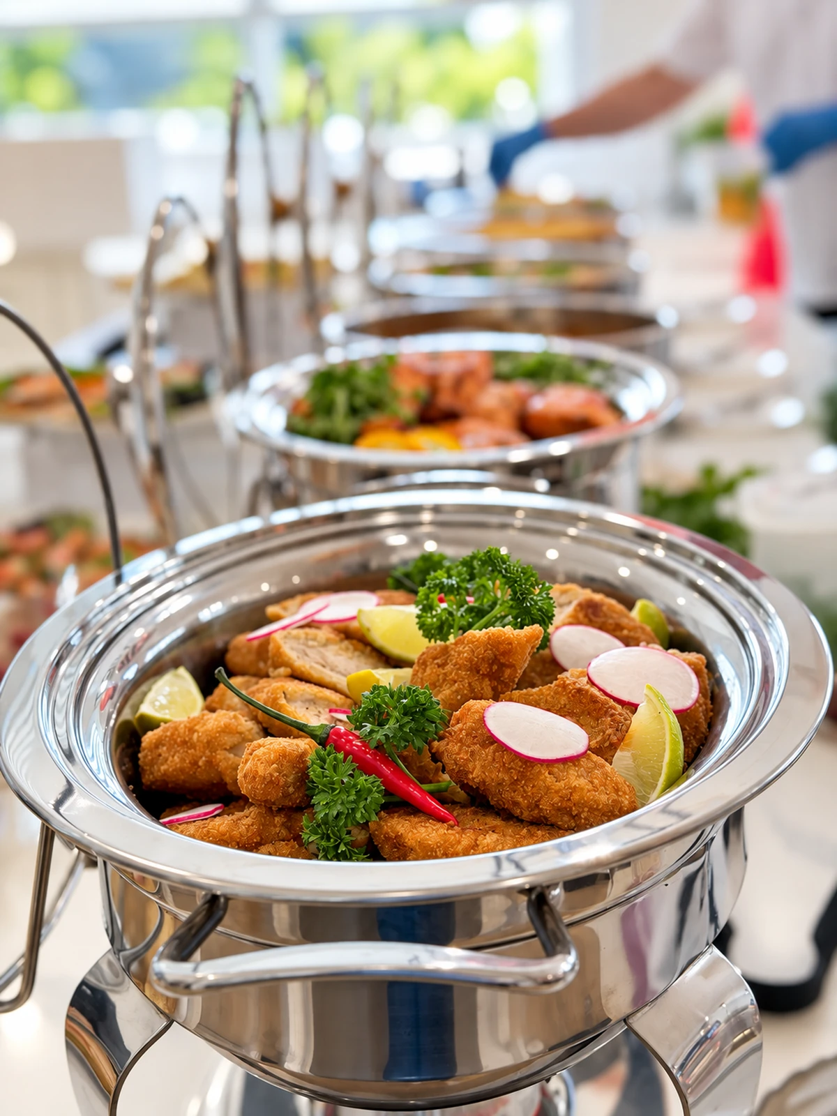 Food and buffet presentation at a Ukrainian Catering event