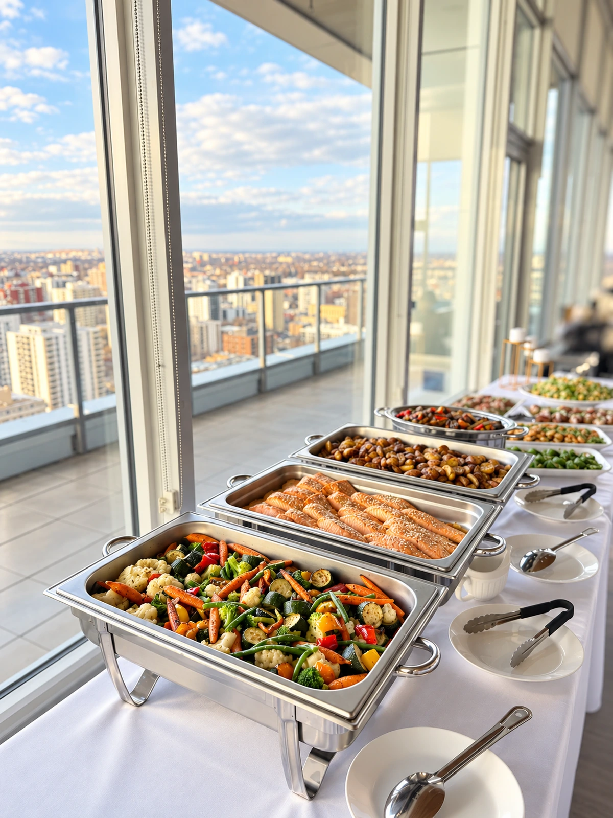 Food and buffet presentation at a Ukrainian Catering event