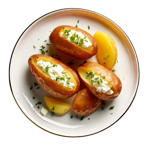 Grilled Potatoes With A Quark.