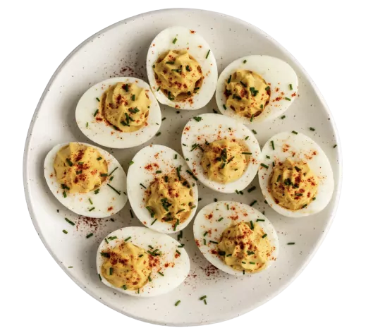 Stuffed Egg Halves.