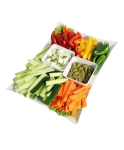 Plate Of Vegetable Sticks.