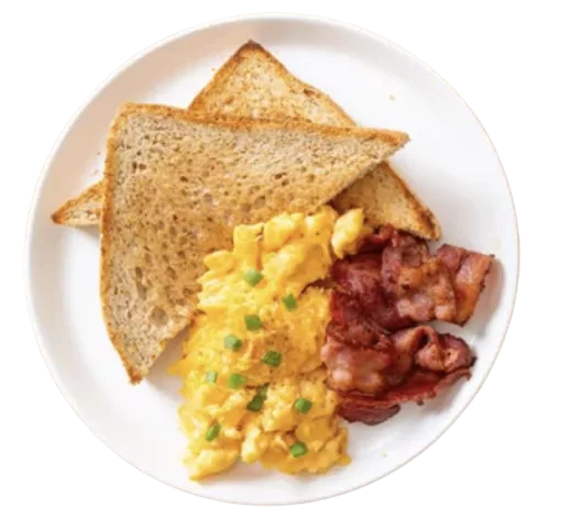 Scrambled Eggs With Bacon.