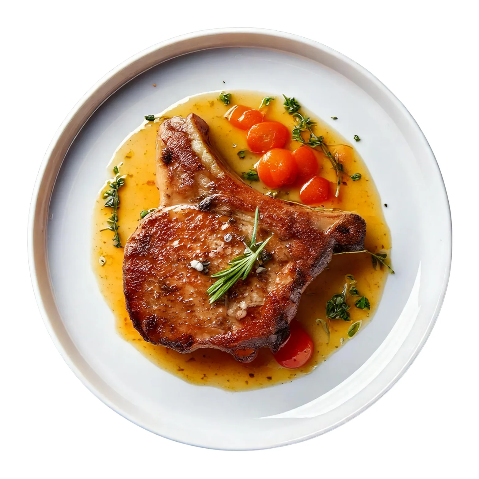Pork Steak In Provence Style.
