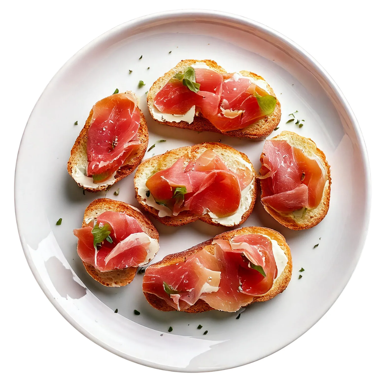 Canapes With Serrano Ham.