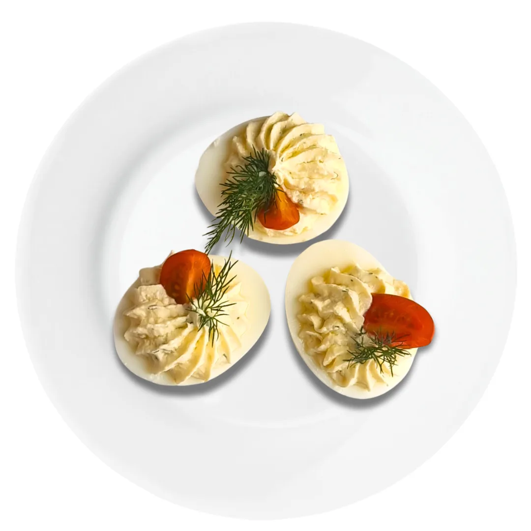 Stuffed Egg Halves.