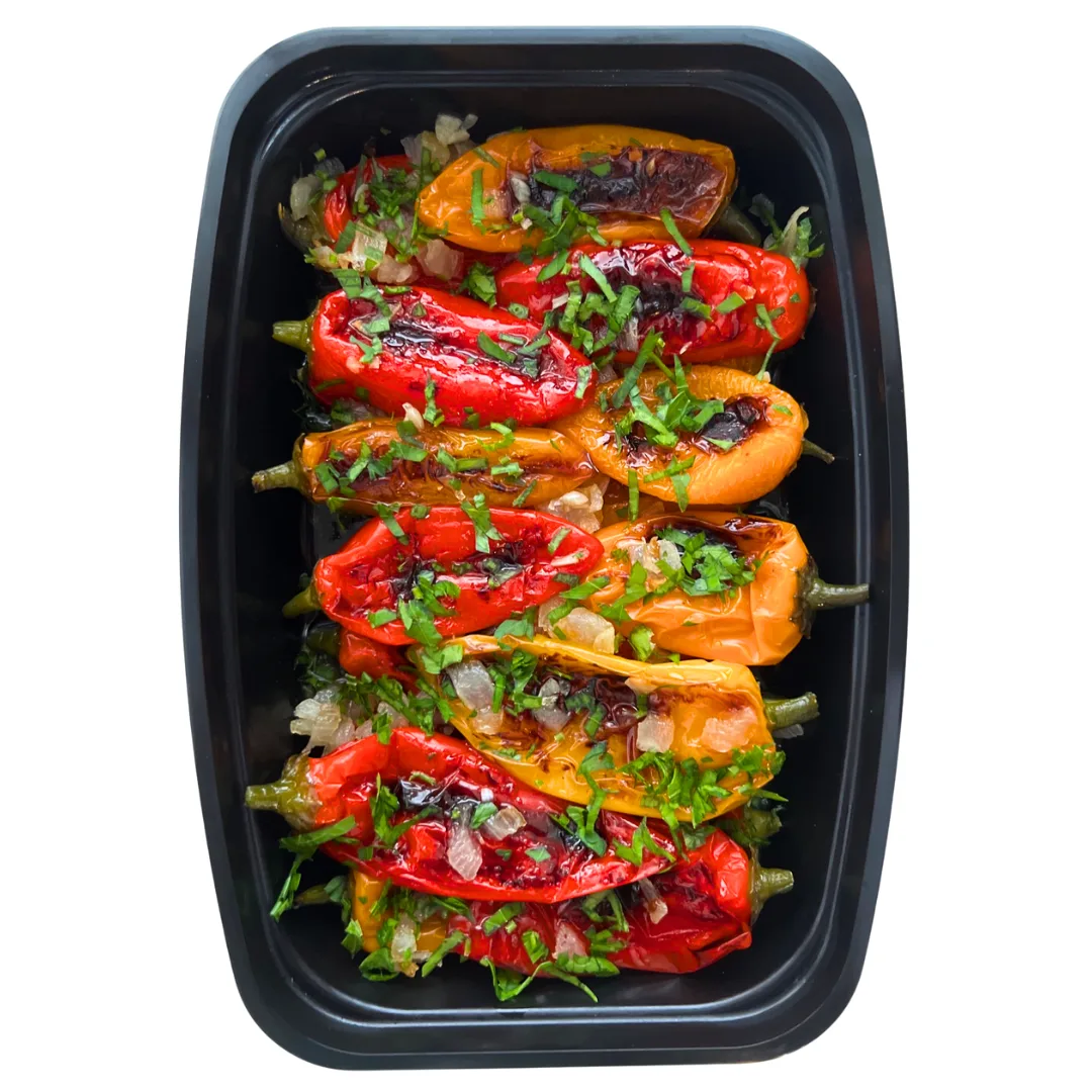Baked Mini Peppers.