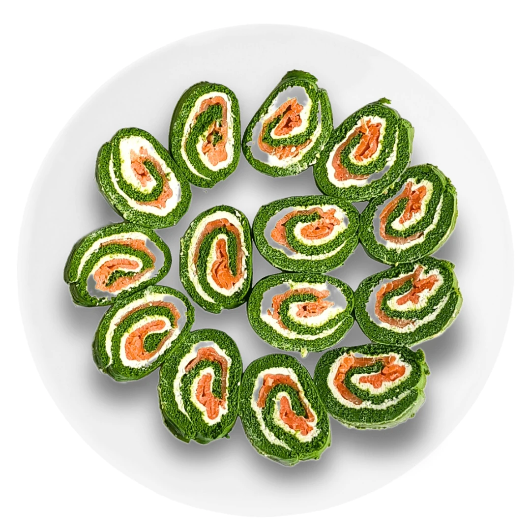 Spinach and Smoked Salmon Roulade